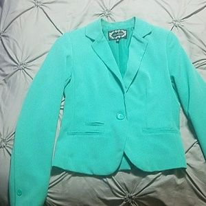 Teal ladies suit jacket